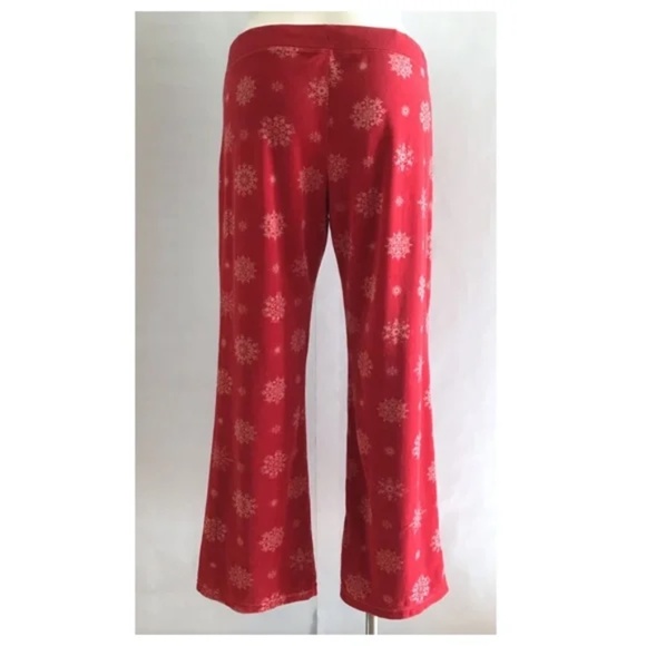 Old Navy Red Velour Pants & Naughty Nice L/S Tee Top - Picture 4 of 10